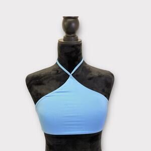 Free People x Toast Signature Apex Bikini Top‎ Size Small Sky Blue NWT